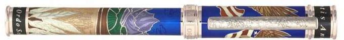 David Oscarson America the Beautiful Sapphire Blue Fountain Pen